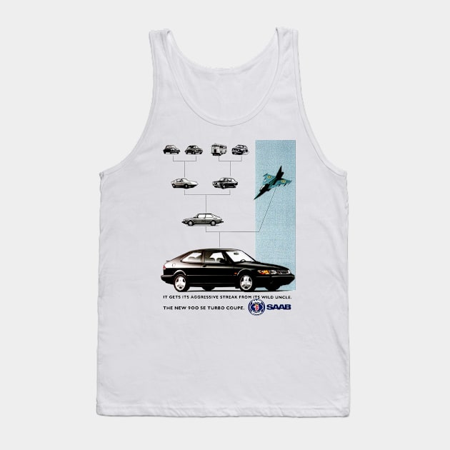 SAAB 900 - advert Tank Top by Throwback Motors